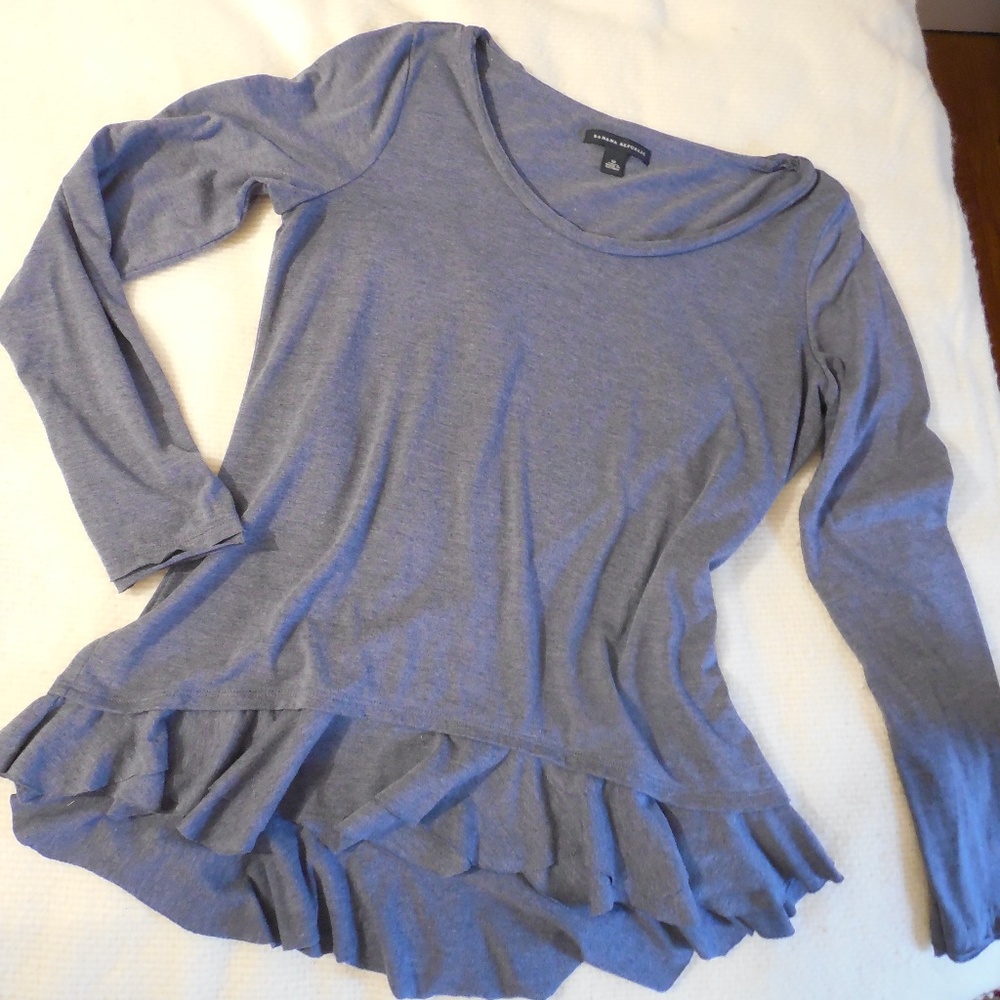 Ruffle bottom Banana Republic top